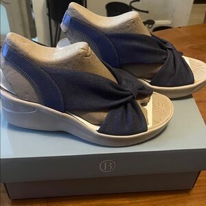 Brand new Life Stride air step Navy Wedge Sandals wide width